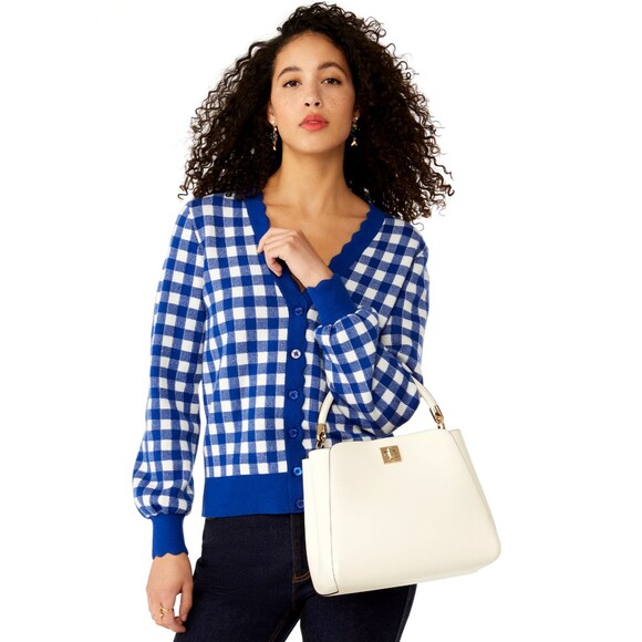 New Kate Spade Phoebe Medium Top Handle Satchel Refined Grain Leather Meringue - Picture 2 of 6